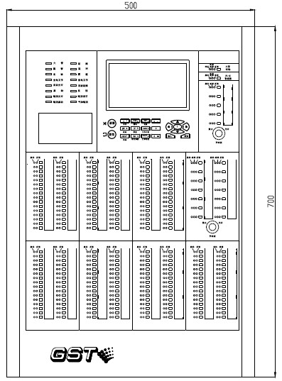 JB-QB-GSTN1500火災(zāi)報警控制器(聯(lián)動型)的外形