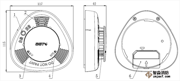 JTY-GD-GSTN101家用感煙火災(zāi)探測(cè)器結(jié)構(gòu)特征